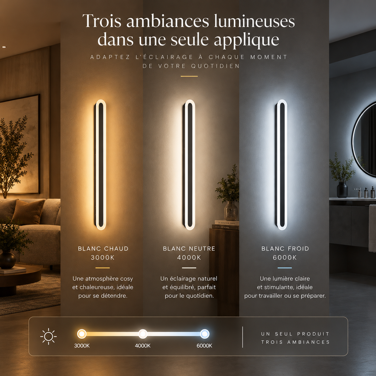 Applique murale extérieur LED moderne｜ Luma