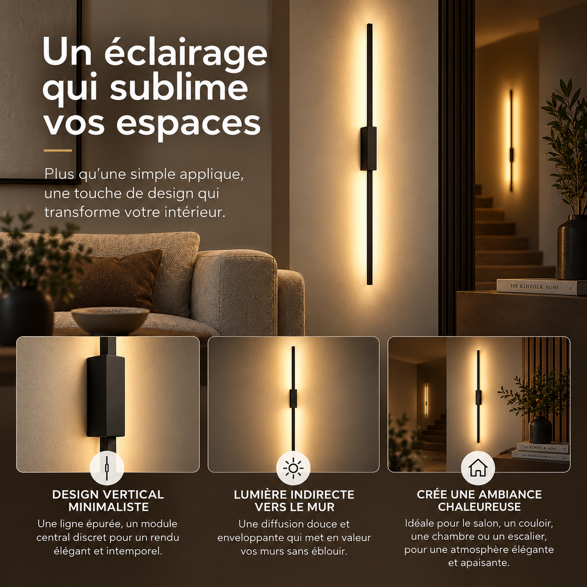 Applique murale linéaire d'intérieur ｜ Lunor