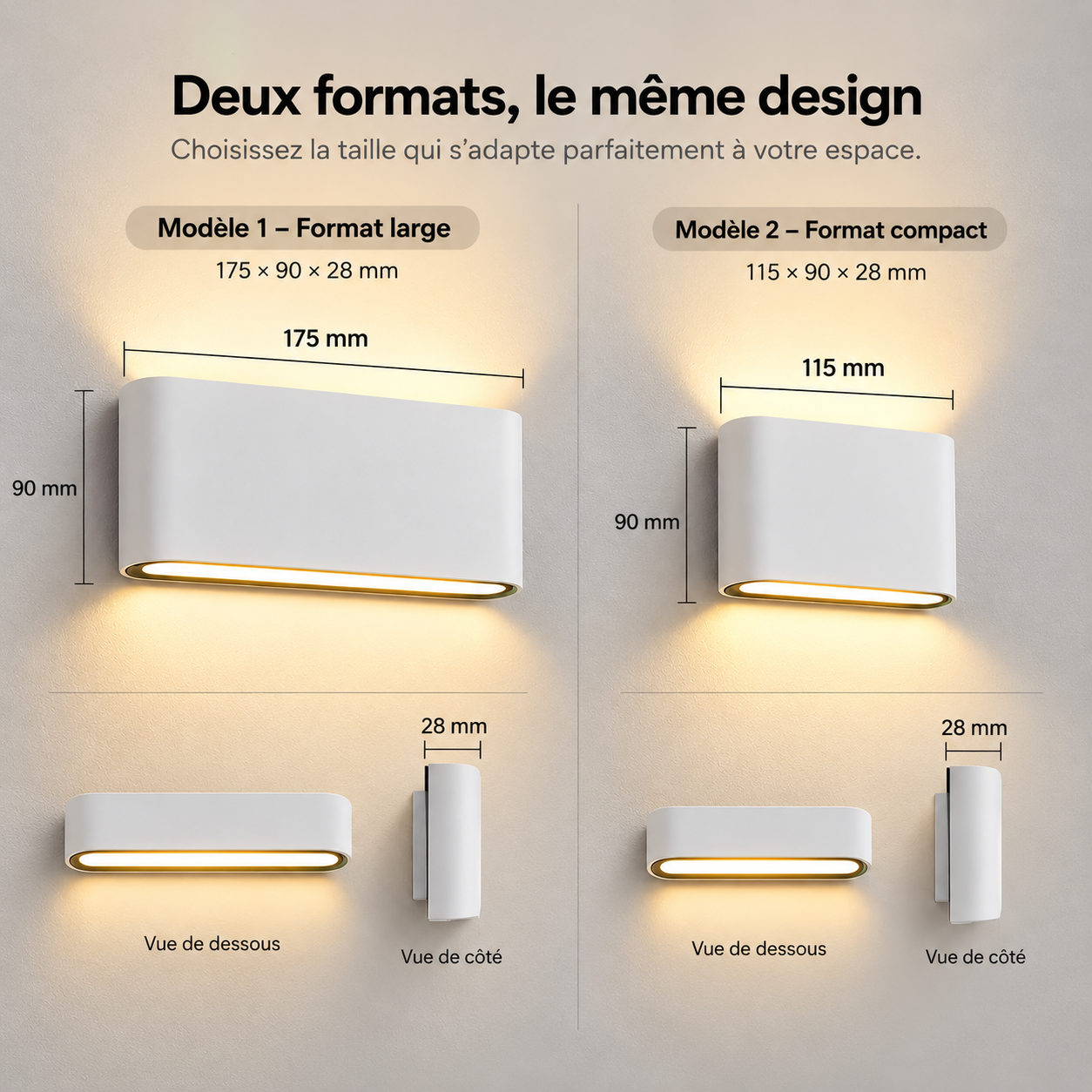Applique murale extérieur moderne en aluminium ｜ Voxa