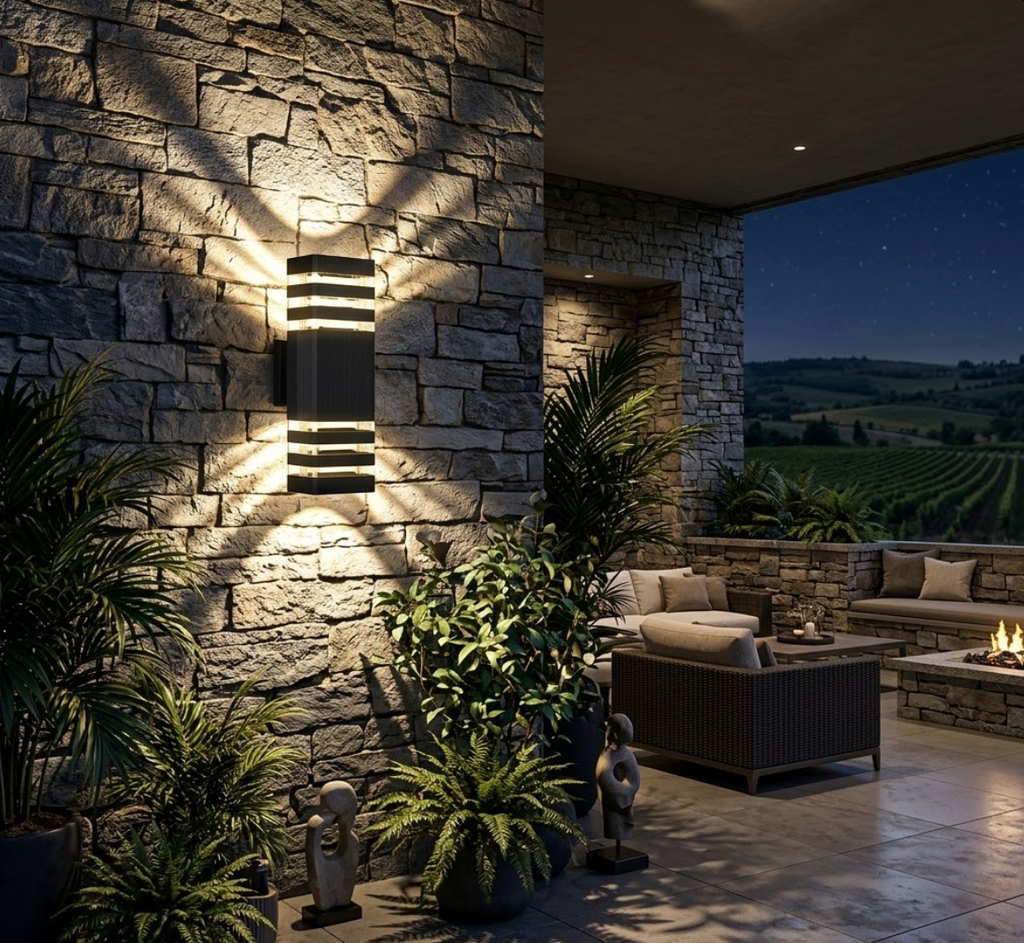 Applique murale extérieur double éclairage LED ｜ Ovo
