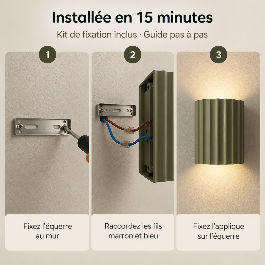 Applique murale design strié style scandinave ｜ Stria