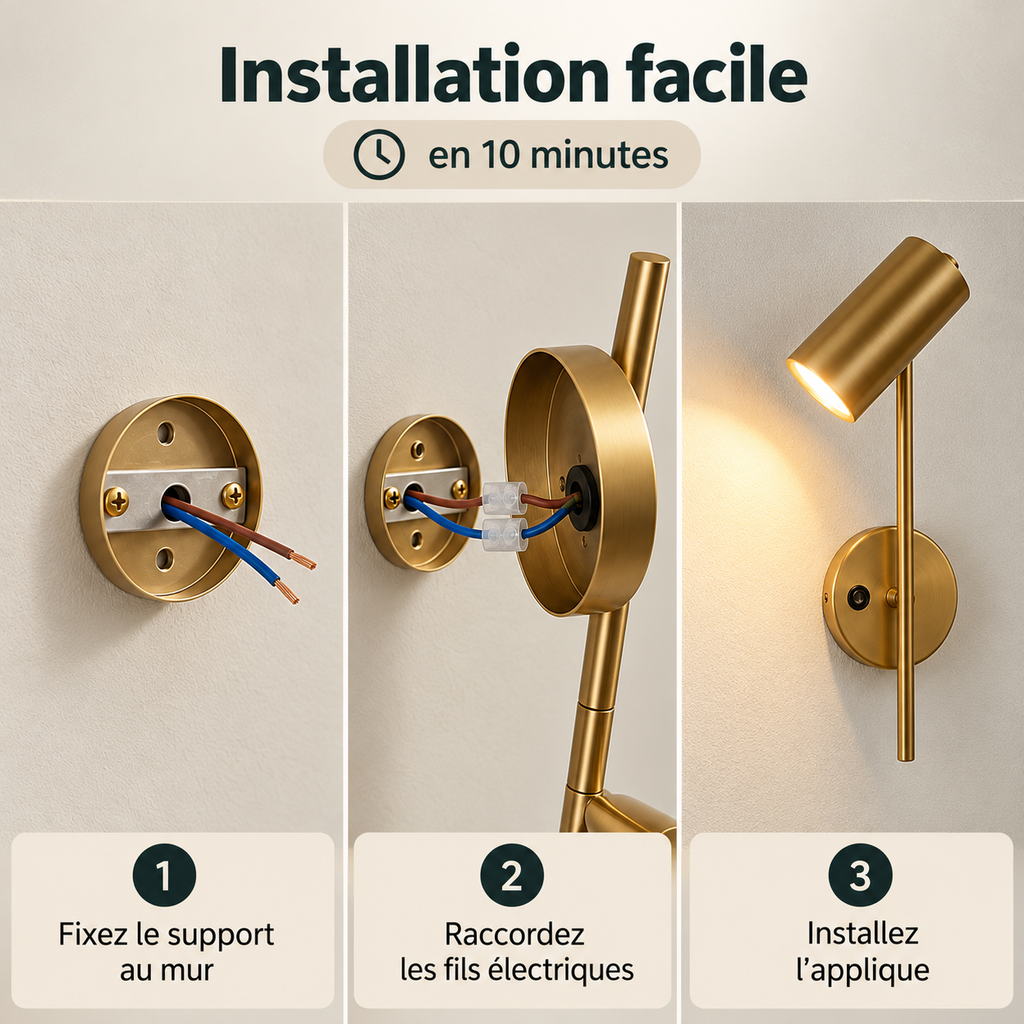 Applique murale avec interrupteur articulée ｜ Orizon