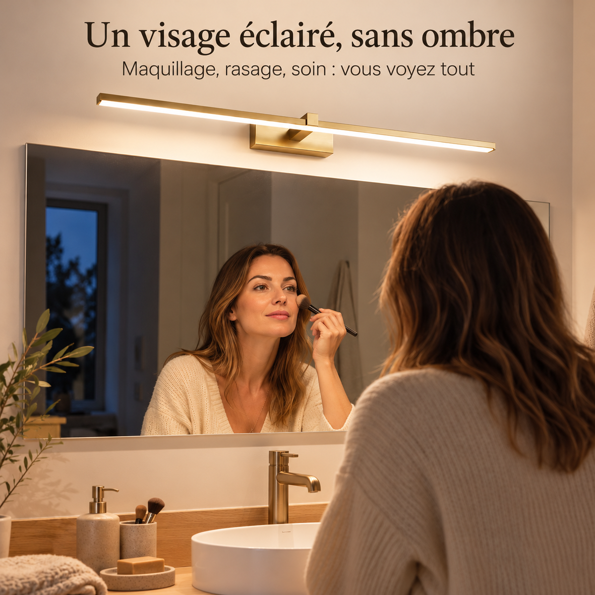Applique murale miroir salle de bain ｜ Orvane