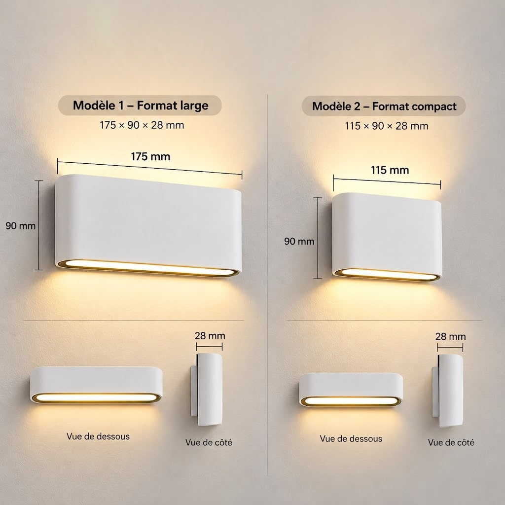 Applique murale extérieur moderne en aluminium ｜ Voxa