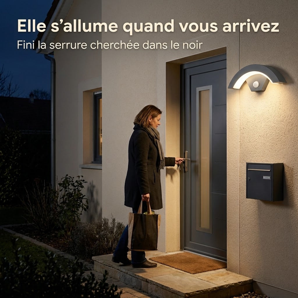 Applique murale extérieur avec détecteur de mouvement ｜ Strata