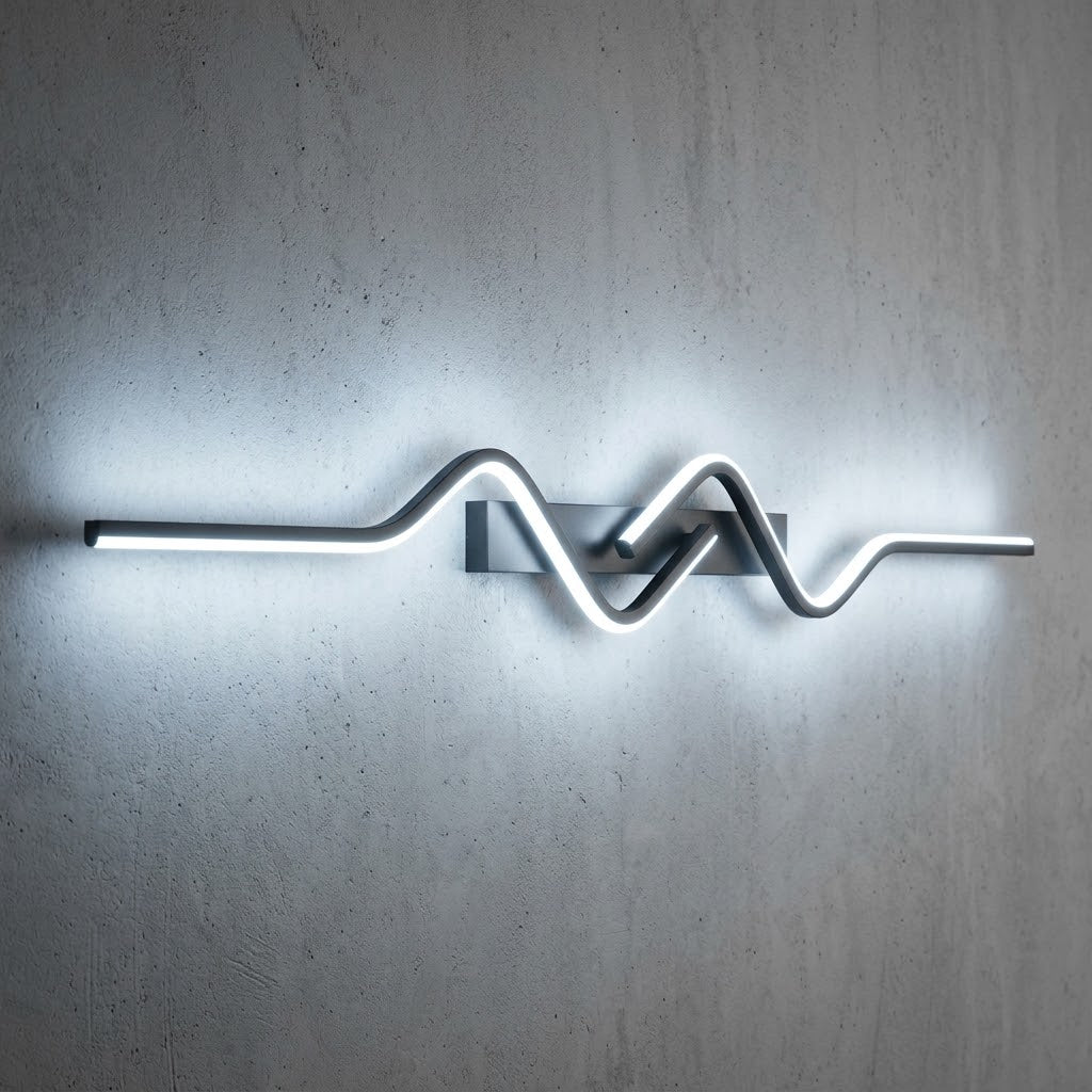 Applique murale LED design ondulée lumière indirecte ｜Auralis