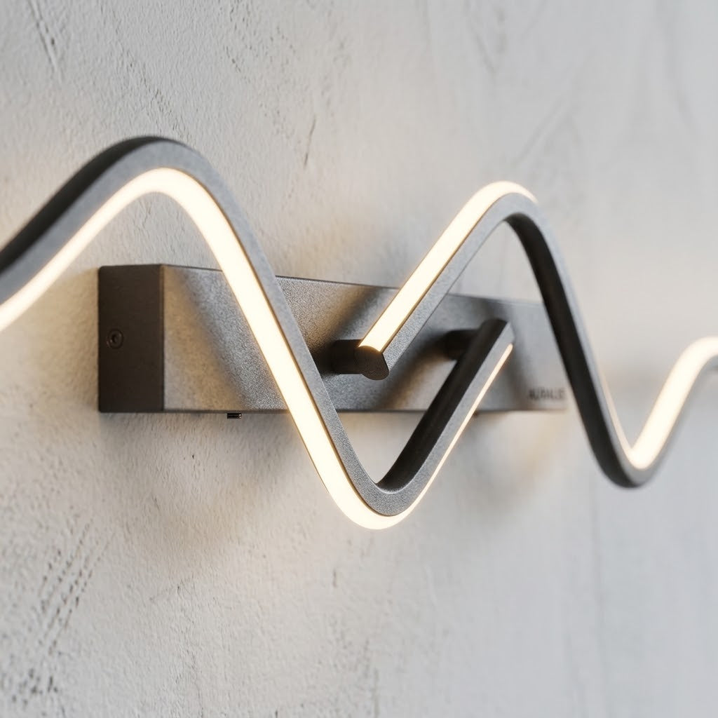 Applique murale LED design ondulée lumière indirecte ｜Auralis