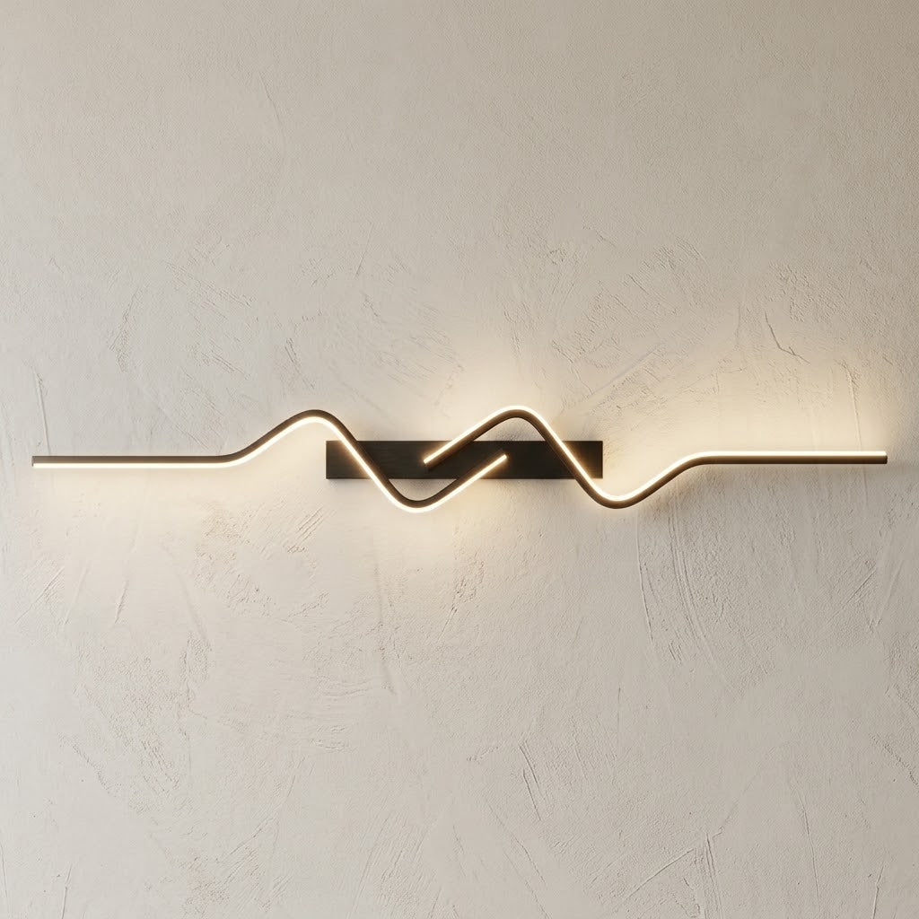 Applique murale LED design ondulée lumière indirecte ｜Auralis