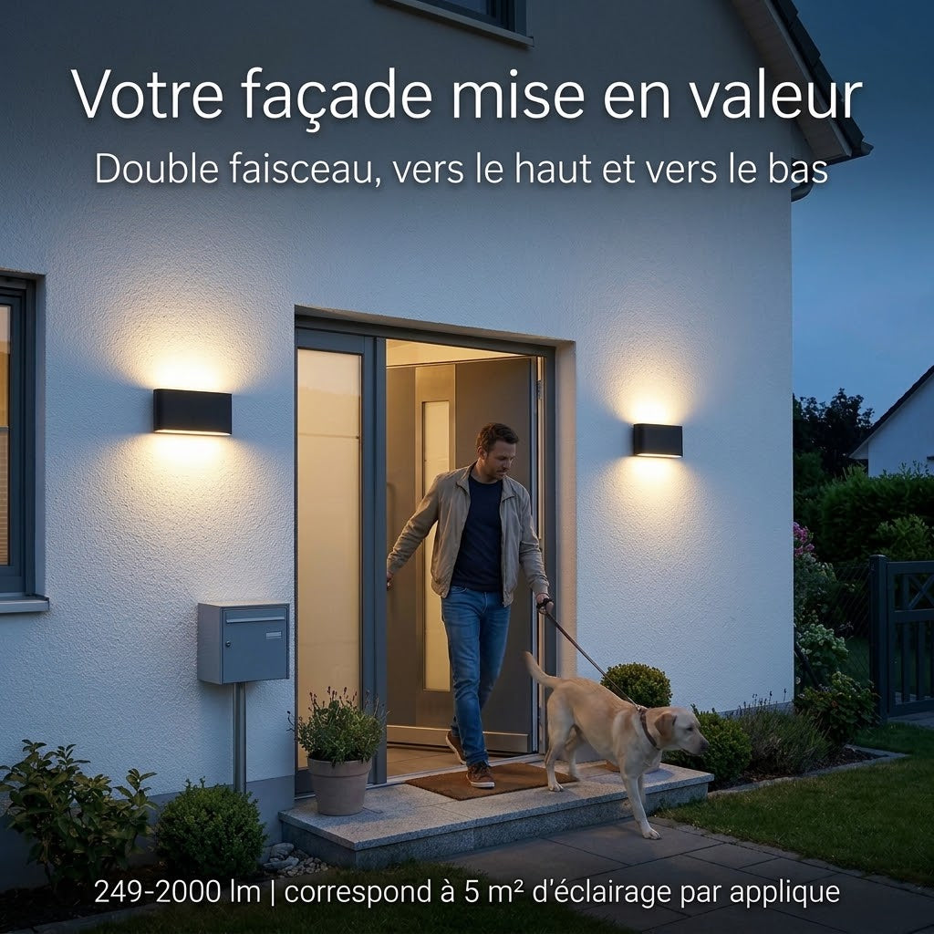 Applique murale extérieur moderne en aluminium ｜ Voxa