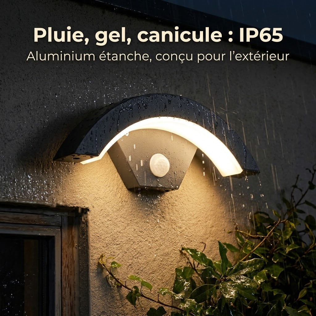 Applique murale extérieur avec détecteur de mouvement ｜ Strata