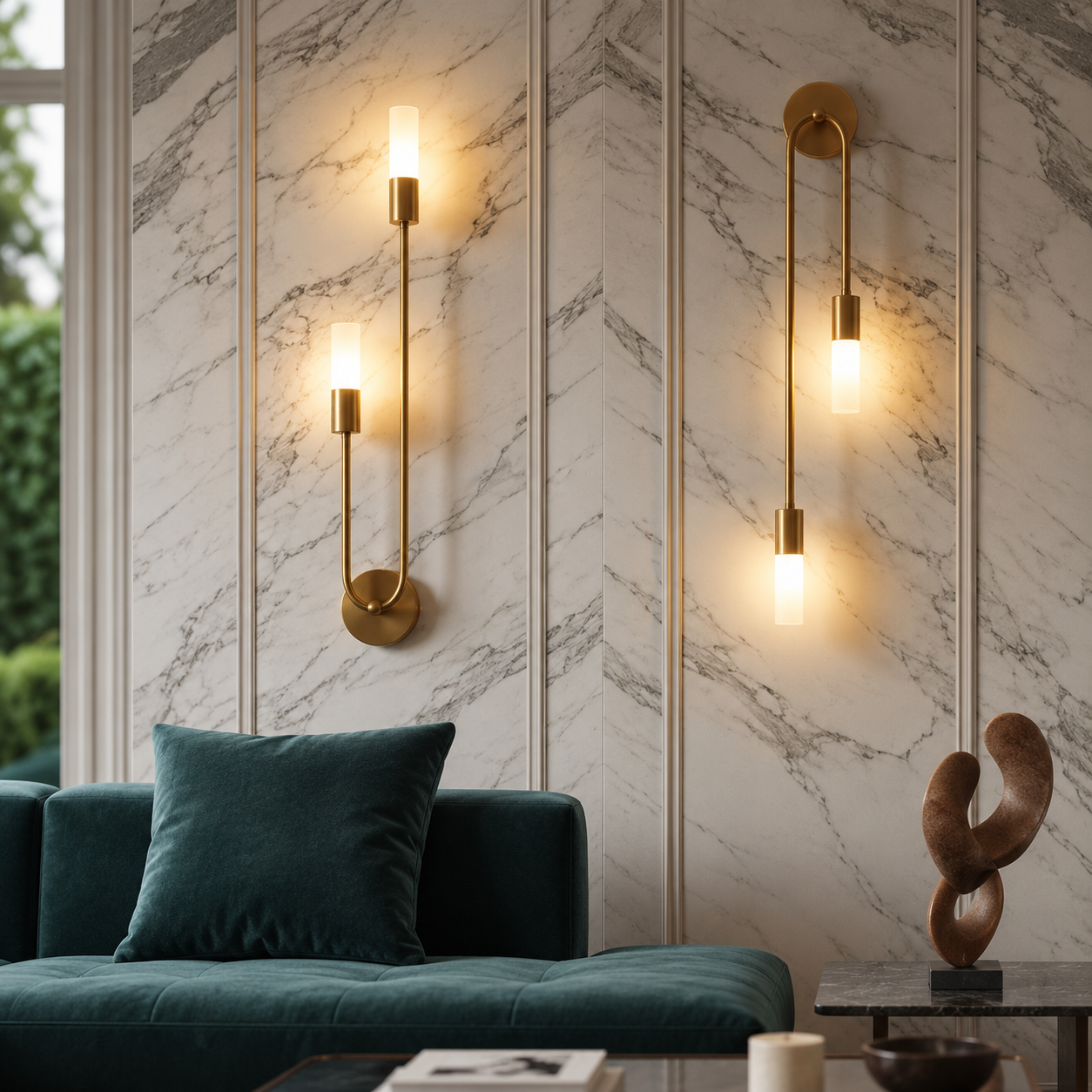 Applique murale design double tige LED ｜ Duoréa