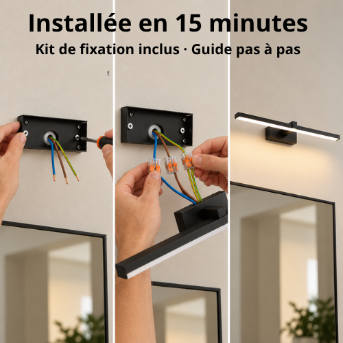 Applique murale miroir salle de bain ｜ Orvane